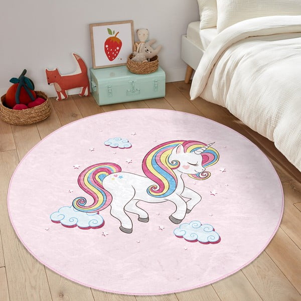 Rózsaszín gyerek szőnyeg ø 120 cm Comfort – Mila Home-image-2