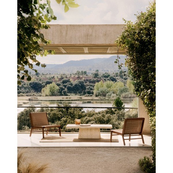 Natúr színű tömörfa kerti fotel Itani – Kave Home-image-2