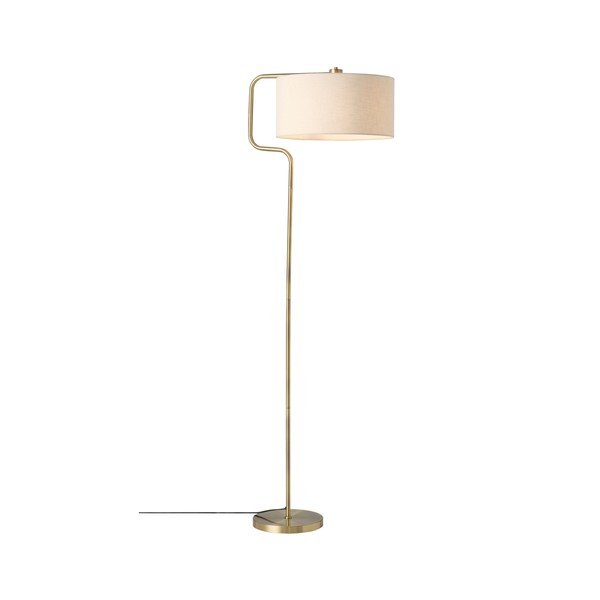 Krémszínű-sárgaréz színű textil állólámpa (magasság 160 cm) Josho – Ellos Home-image-3