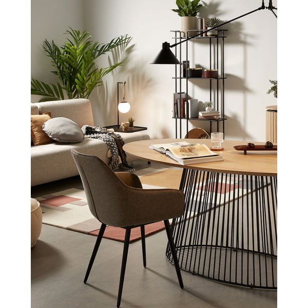 Étkezőasztal mangófa asztallappal, 200 x 110 cm - Kave Home-image-3