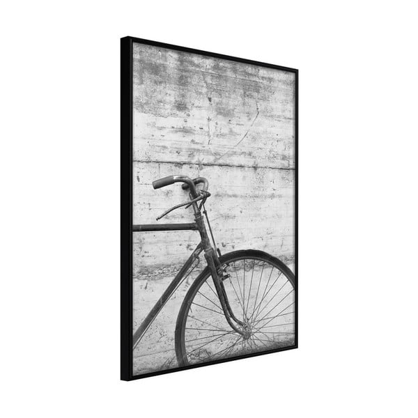 Bicycle Leaning Against the Wall poszter keretben, 40 x 60 cm - Artgeist