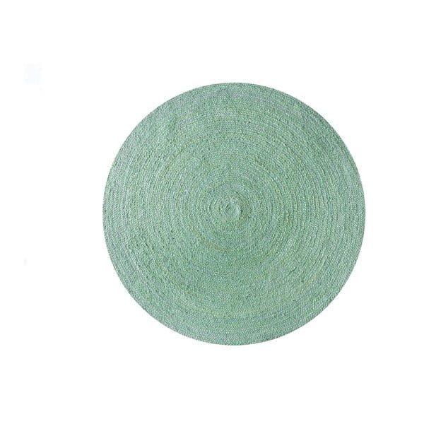 Rug Circle Green juta szőnyeg, ⌀ 140 cm - Linen