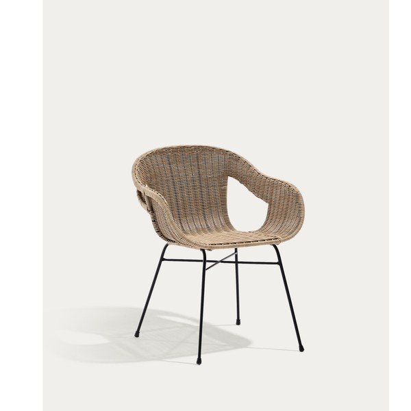Natúr színű rattan kerti szék Eltiera – Kave Home-image-3