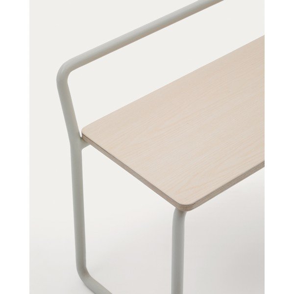 Bézs-natúr színű pad Tinn – Kave Home-image-4