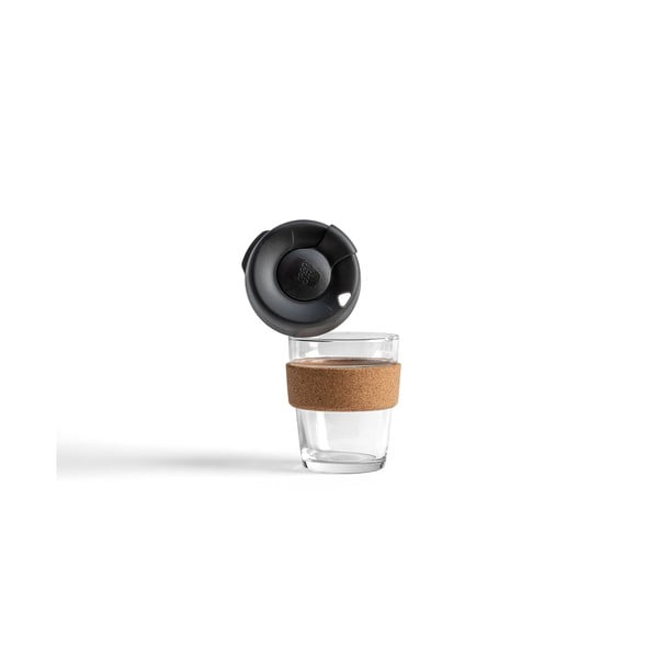 Fekete-barna utazóbögre 340 ml Brew Cork Black M – KeepCup-image-1