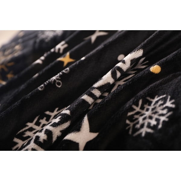 Fekete egyszemélyes mikroplüss ágyneműhuzat 140x200 cm – My House-image-4