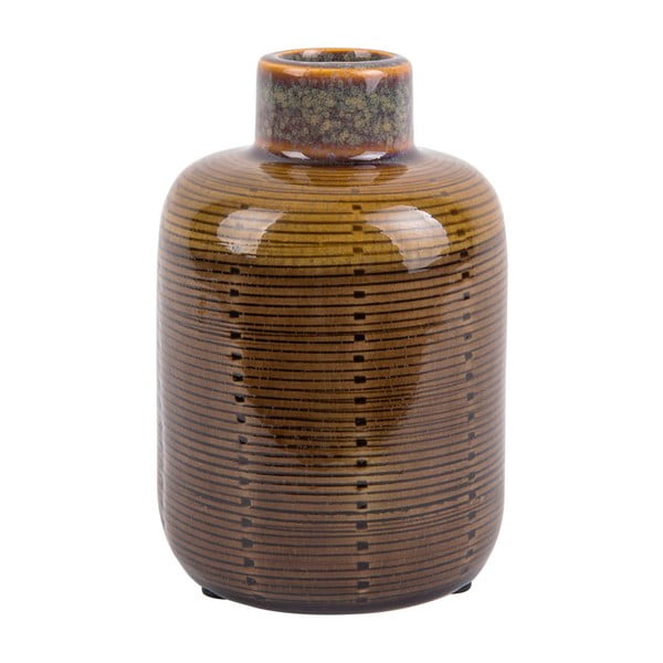 Bottle barna kerámia váza, magasság 14 cm - PT LIVING