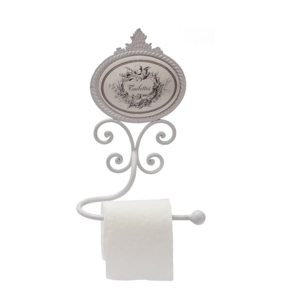 Fehér fali fém WC-papír tartó – Antic Line