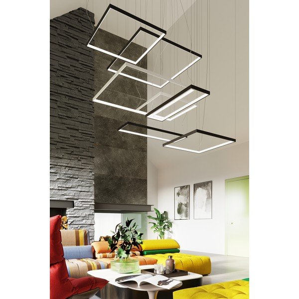 Fekete fém LED függőlámpa TUULA – Thoro-image-3