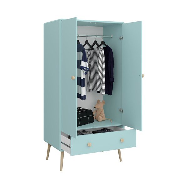 Türkiz gyerek ruhásszekrény 80x159,8 cm Gaia - Tvilum-image-4