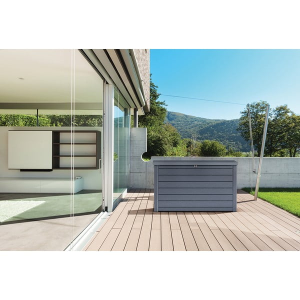 Antracitszürke műanyag kerti tárolódoboz Ontario – Keter-image-2