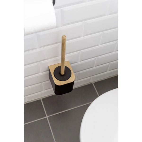 Fekete öntapadós bambusz WC-kefe Bambusa – Wenko-image-1