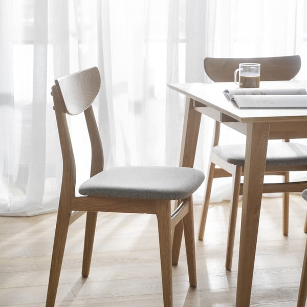 Natúr színű étkezőszék szett 2 db-os Rodham - Rowico-image-1