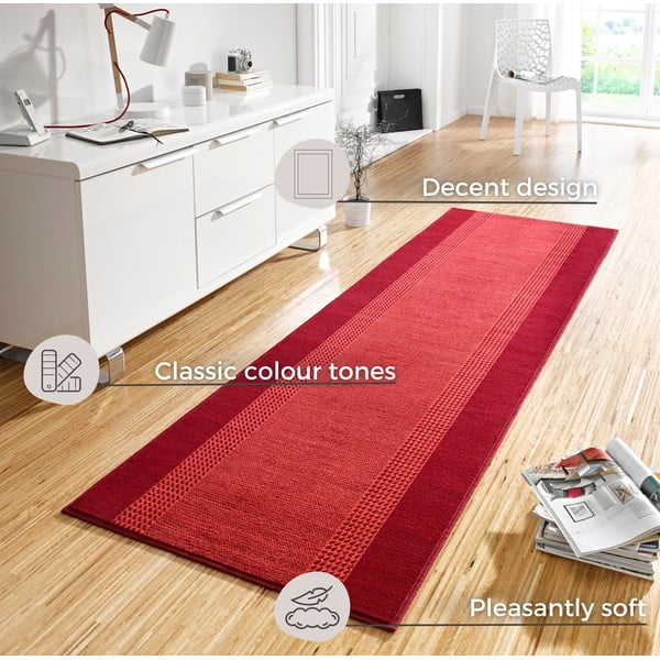 Basic piros futószőnyeg, 80 x 250 cm - Hanse Home-image-4