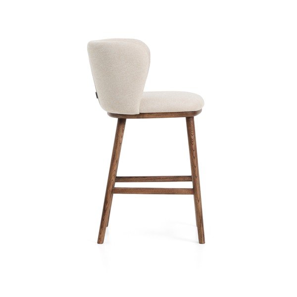 Bézs kárpitozott bárszék (ülésmagasság 65 cm) Ciselia – Kave Home-image-4