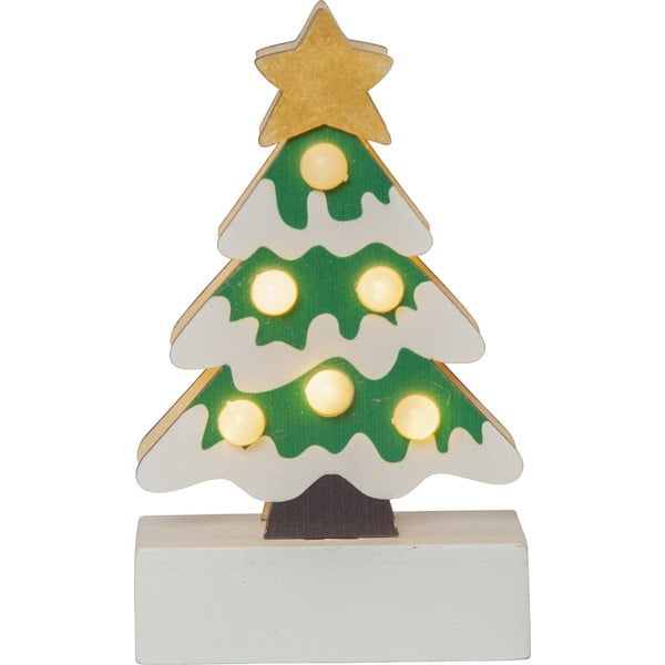 Fehér-zöld fénydekoráció karácsonyi mintával Freddy – Star Trading