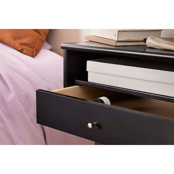 Fekete függő éjjeliszekrény Mistral - Hammel Furniture-image-4