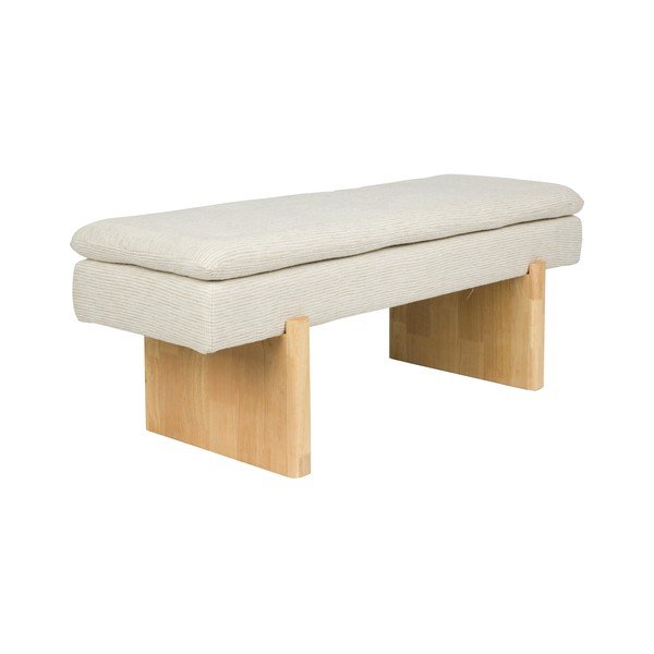 Krémszínű párnázott pad Jappo – White Label-image-2