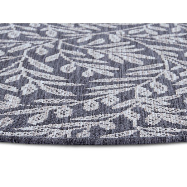 Antracitszürke kerek szőnyeg ø 120 cm Twig – Hanse Home-image-3