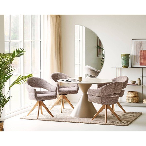 Kerek étkezőasztal kerámia asztallappal ø 120 cm Annecy – House Nordic-image-1