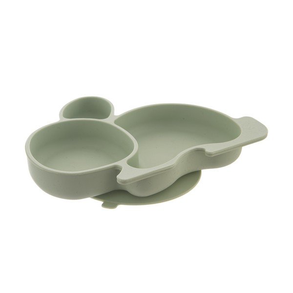 Zsályaszínű szilikon gyerek tányér 18x23 cm Bunny – Orion-image-3