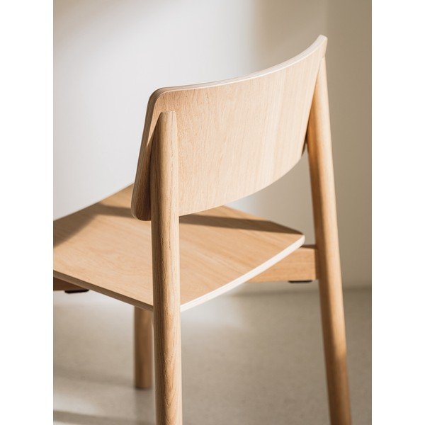 Natúr színű rakásolható étkezőszék tölgyfa dekorral Wem – noo.ma-image-4