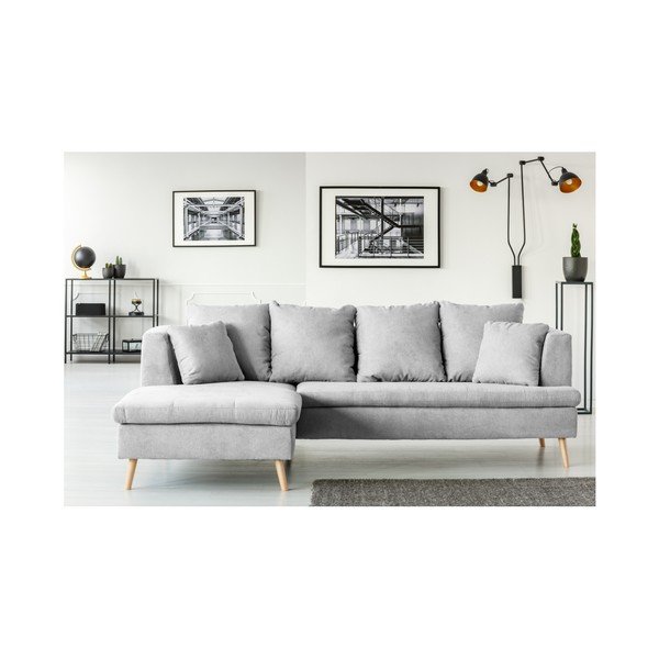 Newport platina fehér 4 személyes kanapé, jobb oldali fekvőfotellel - Cosmopolitan design-image-3