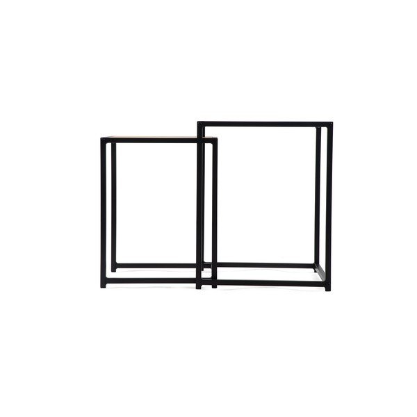 Tárolóasztal szett tölgyfa dekorral 2 db-os  38x38 cm Noah – Bonami Essentials-image-4