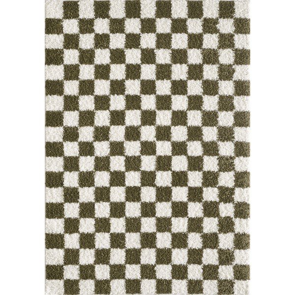 Sötétzöld-krémszínű szőnyeg 160x230 cm Grida – ESTE