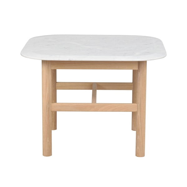 Fehér-natúr színű márvány dohányzóasztal 62x62 cm Hammond - Rowico