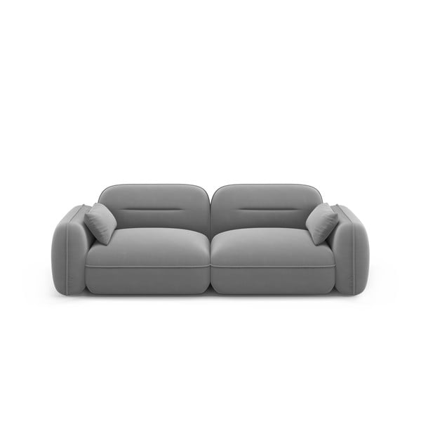 Világosszürke bársony kanapé 230 cm Audrey – Interieurs 86