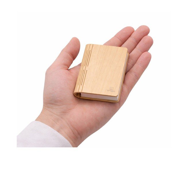 Natúr színű USB hordozható fénydekoráció BookLight – Gingko