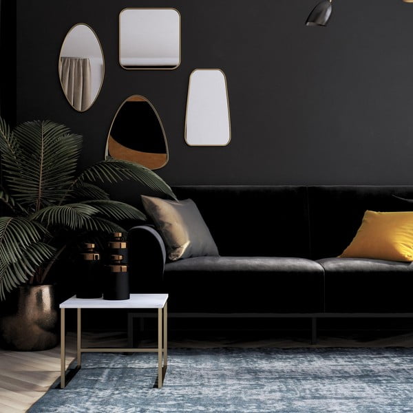 Fekete kinyitható kanapé 217 cm Adley - CosmoLiving by Cosmopolitan-image-1