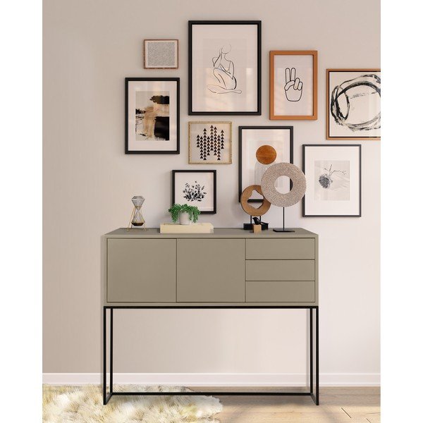 Bézs alacsony komód 113x88,5 cm Scott – Really Nice Things-image-1
