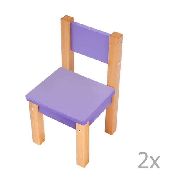 Mario lila gyerekszék-készlet, 2 részes - Mobi furniture
