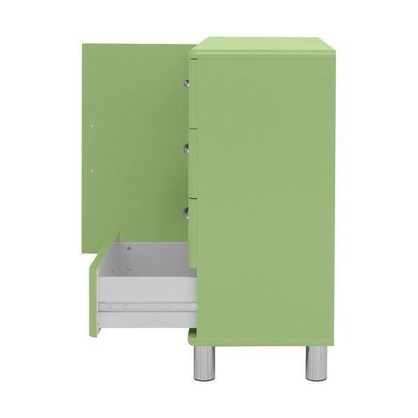 Zöld alacsony komód 98x92 cm Malibu - Tenzo-image-3