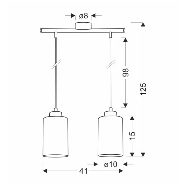 Fekete függőlámpa üveg búrával ø 10 cm Aspra – Candellux Lighting-image-2
