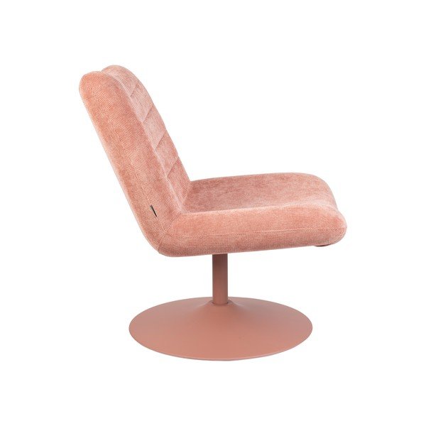 Rózsaszín bársony fotel Bubba – Zuiver-image-3