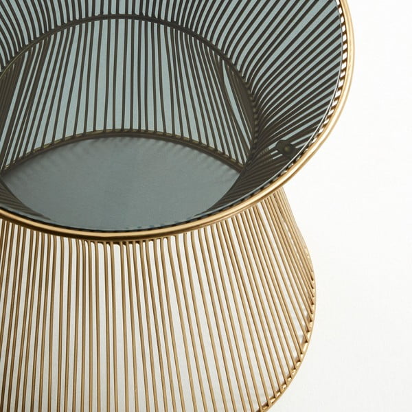 Kerek tárolóasztal üveg asztallappal ø 40 cm Jolene – Kave Home-image-2