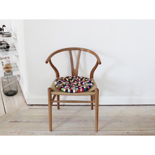 Ball Chair Pad Multi Pang golyós, gyapjú székpárna, ⌀ 39 cm - Wooldot-image-1