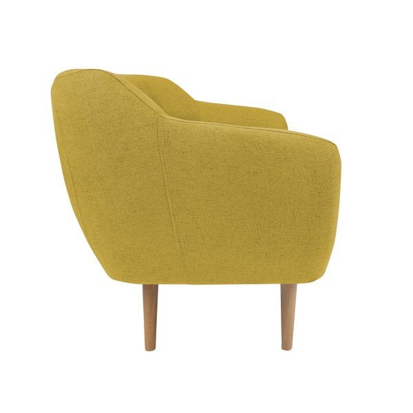 Sicile sárga 2 személyes kanapé világos lábakkal - Mazzini Sofas-image-2