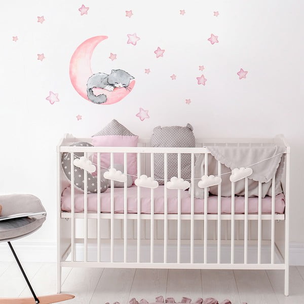 Magic Cat gyerek rózsaszín falmatrica - Ambiance-image-1