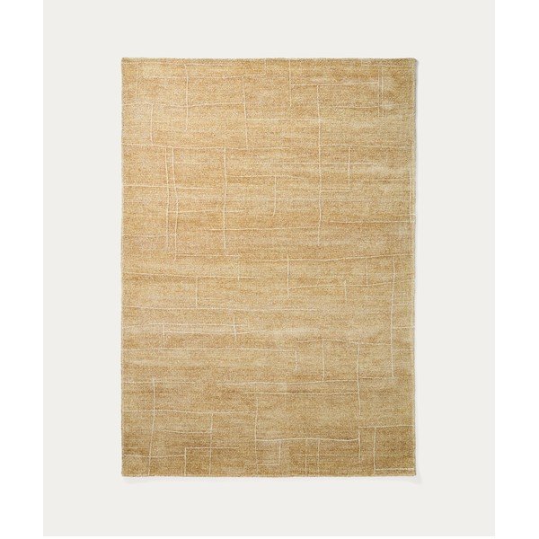 Mustársárga kézi szövésű szőnyeg 160x230 cm Eloda – Kave Home
