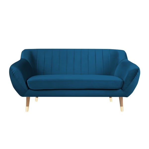 Benito kék bársony kanapé, 158 cm - Mazzini Sofas