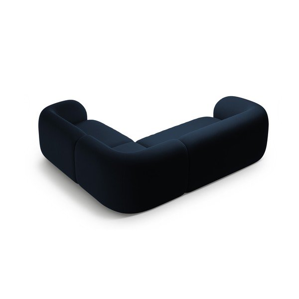 Kék bársony sarokkanapé (jobb oldali-L alakú) Kate – Micadoni -image-2