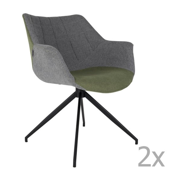Doulton szürke-zöld szék, 2 db - Zuiver