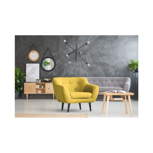 Piemont sárga fotel - Mazzini Sofas-image-2