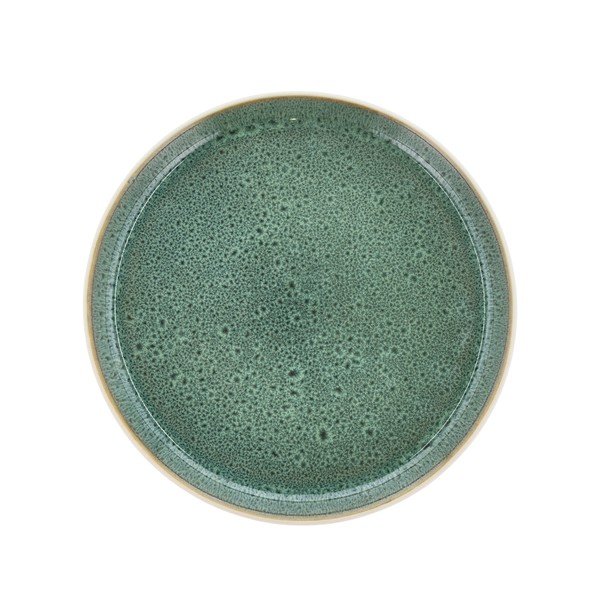 Fehér-zöld kőedény desszertes tányér ø 21 cm Gastro White/Green – Bitz