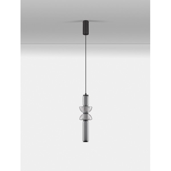 Szürke üveg LED dimmelhető függőlámpa ø 12 cm Ulon – Nova Luce-image-4