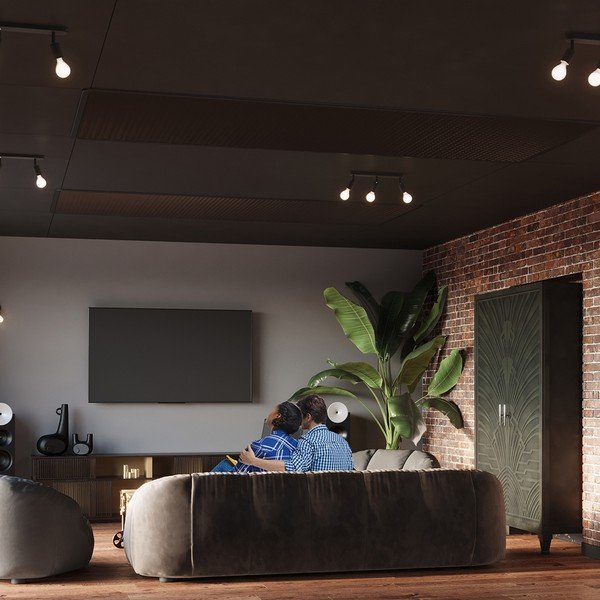 Fekete fém mennyezeti lámpa ø 6 cm Brando – Sollux-image-4